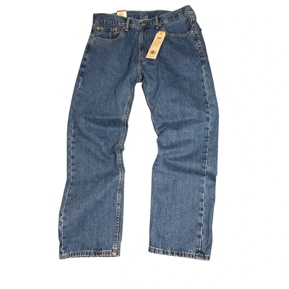 NWT Levi's 505 Regular Fit Jeans Mens 36x30 Medium Wash Straight Leg Denim